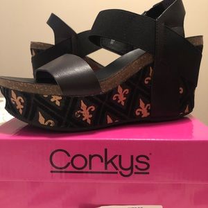 Corky’s Fleur de Lis wedges